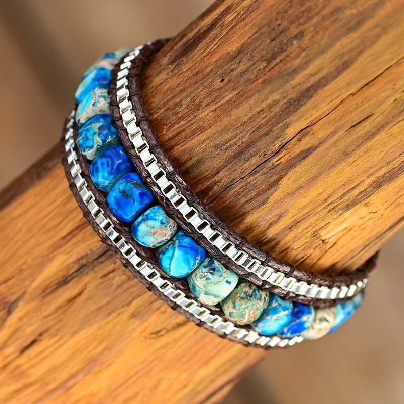 Blauer Horizont Naturedelstein-Armband
