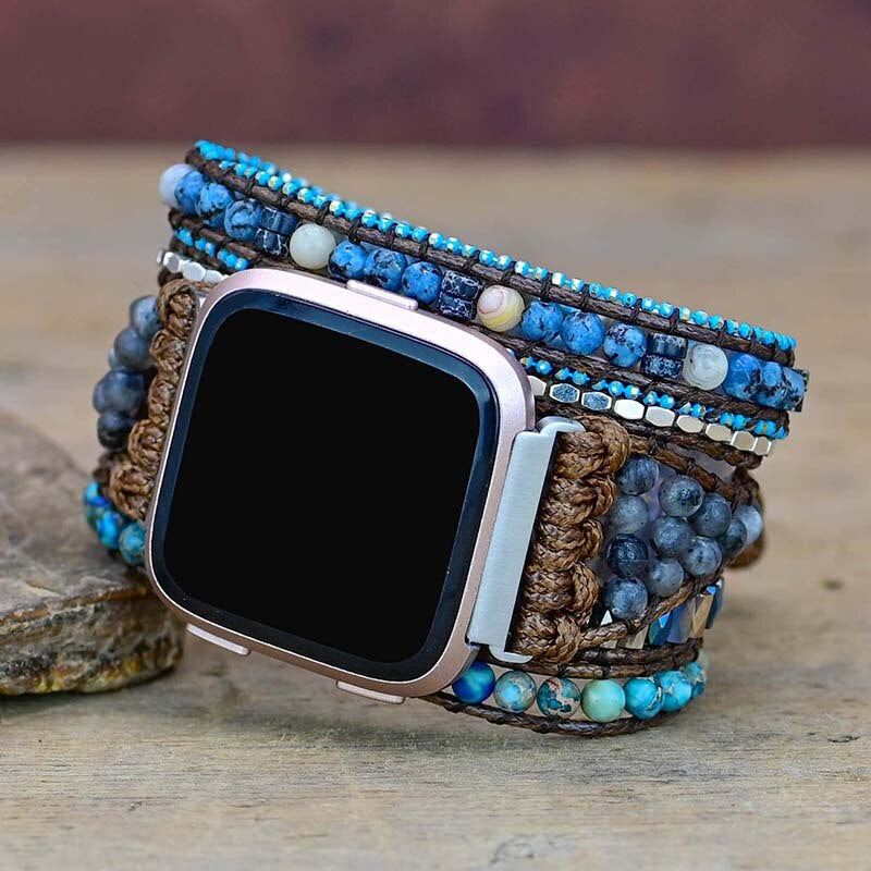 Blaues Fusion Versa 2 Fitbit-Uhrenarmband