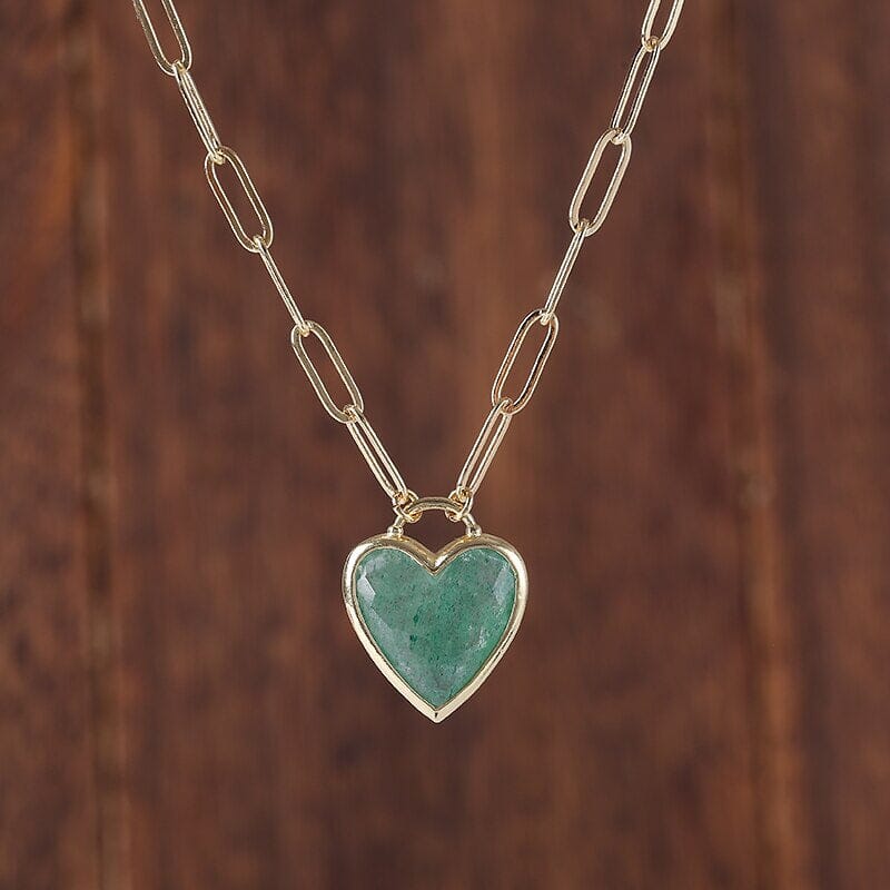 Liebes-Magnet Herz-Halskette Aus Natürlichem Edelstein
