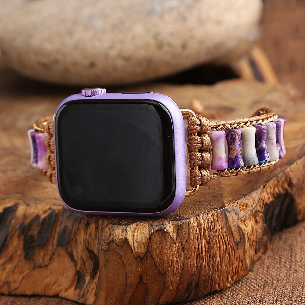 Positive Vibrationen Smartwatch-Armband Mit Natürlichen Edelsteinen