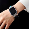 Glamouröses Tigerauge & Onyx Apple Watch Uhrenarmband