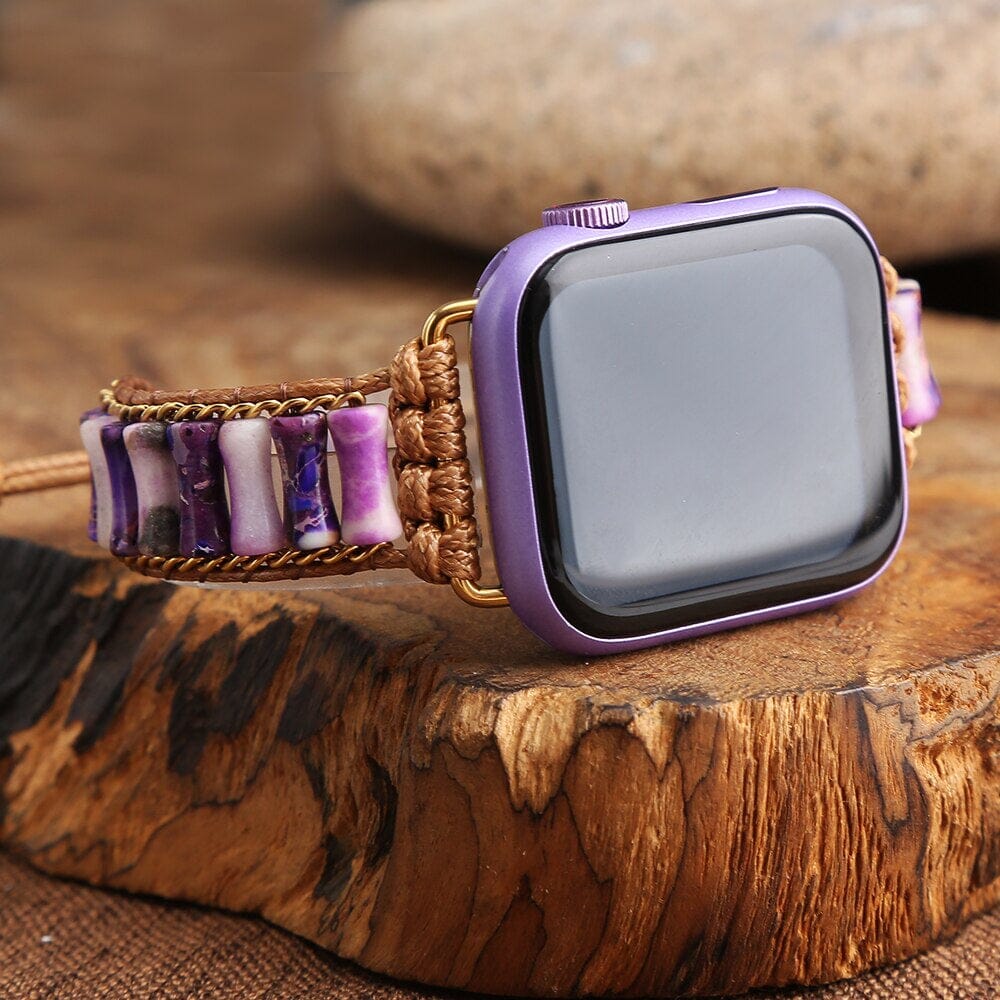 Positive Vibrationen Smartwatch-Armband Mit Natürlichen Edelsteinen
