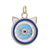 Zen Master - Bronze Blau Emaille Böses Auge Katzenmarke
