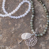 Göttliche Om Labradorit Jade & Amethyst Perlen Halskette