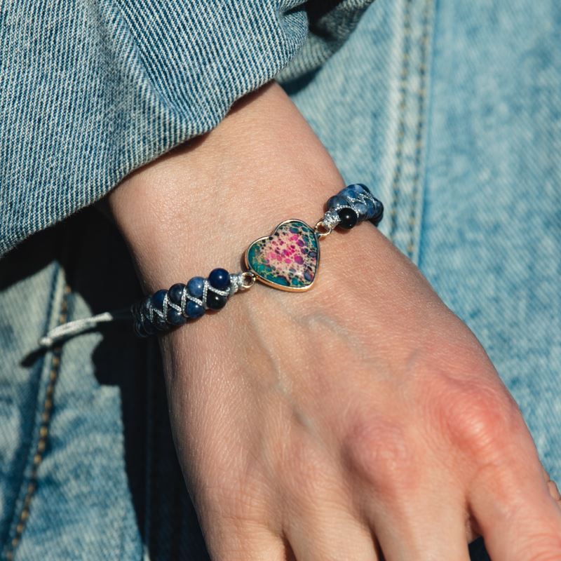 Blaues Passions-Herz-Armband