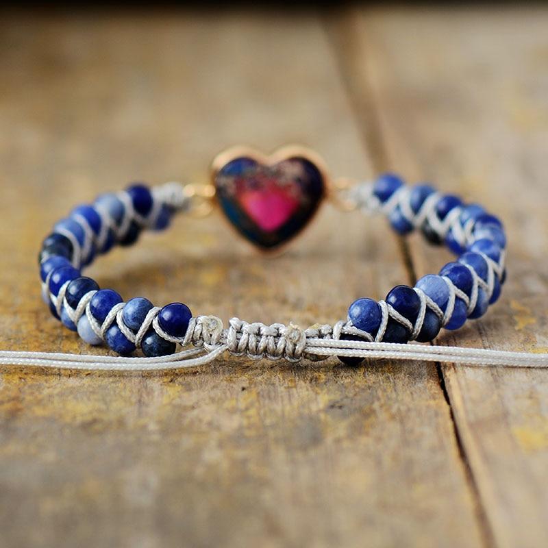 Blaues Passions-Herz-Armband