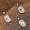 Lotus Reinheit Regalit Jaspis Ohrringe & Halskette Set