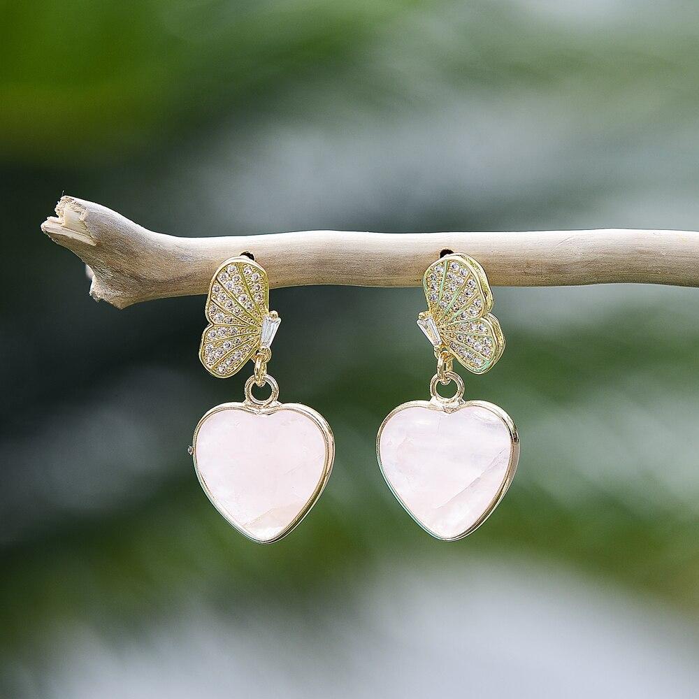 Pure Liebe Schmetterling Jaspis Natur Ohrringe
