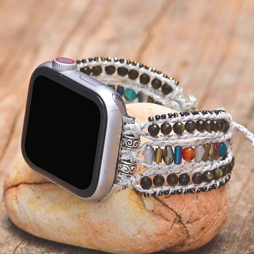 Reichlich Positivität Goldobsidian & Hämatit Apple Watch-Uhrenarmband