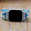 Glückseliges Nirwana Blauer Onyx & Jaspis Apple Watch-Uhrenarmband