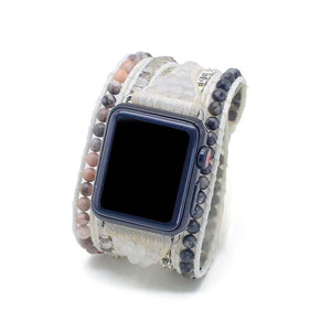 Weisses Labradorit Apple-Watch Uhrenarmband