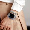 Glückseliges Nirwana Blauer Onyx & Jaspis Apple Watch-Uhrenarmband
