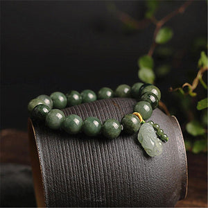 Feng-Shui Jade-Armband Mit Pixiu-Anhänger