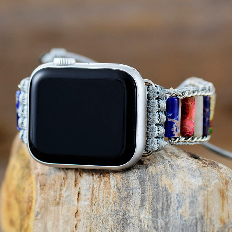 Positiv Charmantes Apple Watch-Uhrenarmband Aus Jaspis Und Achat