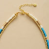 Lade das Bild in den Galerie-Viewer, Türkise Verführungen Mehrlagige Vergoldete Halskette