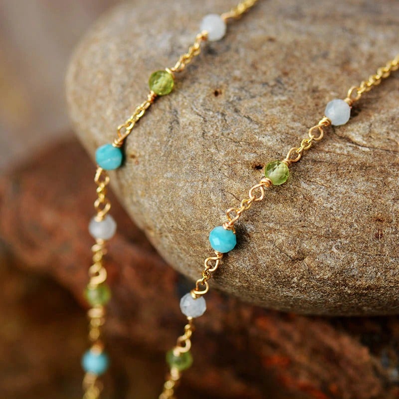 Kreatives Bewusstsein Opal Vergoldete Halskette