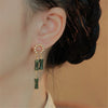 Lade das Bild in den Galerie-Viewer, Natürliche Abundanz Ohrringe aus Jade