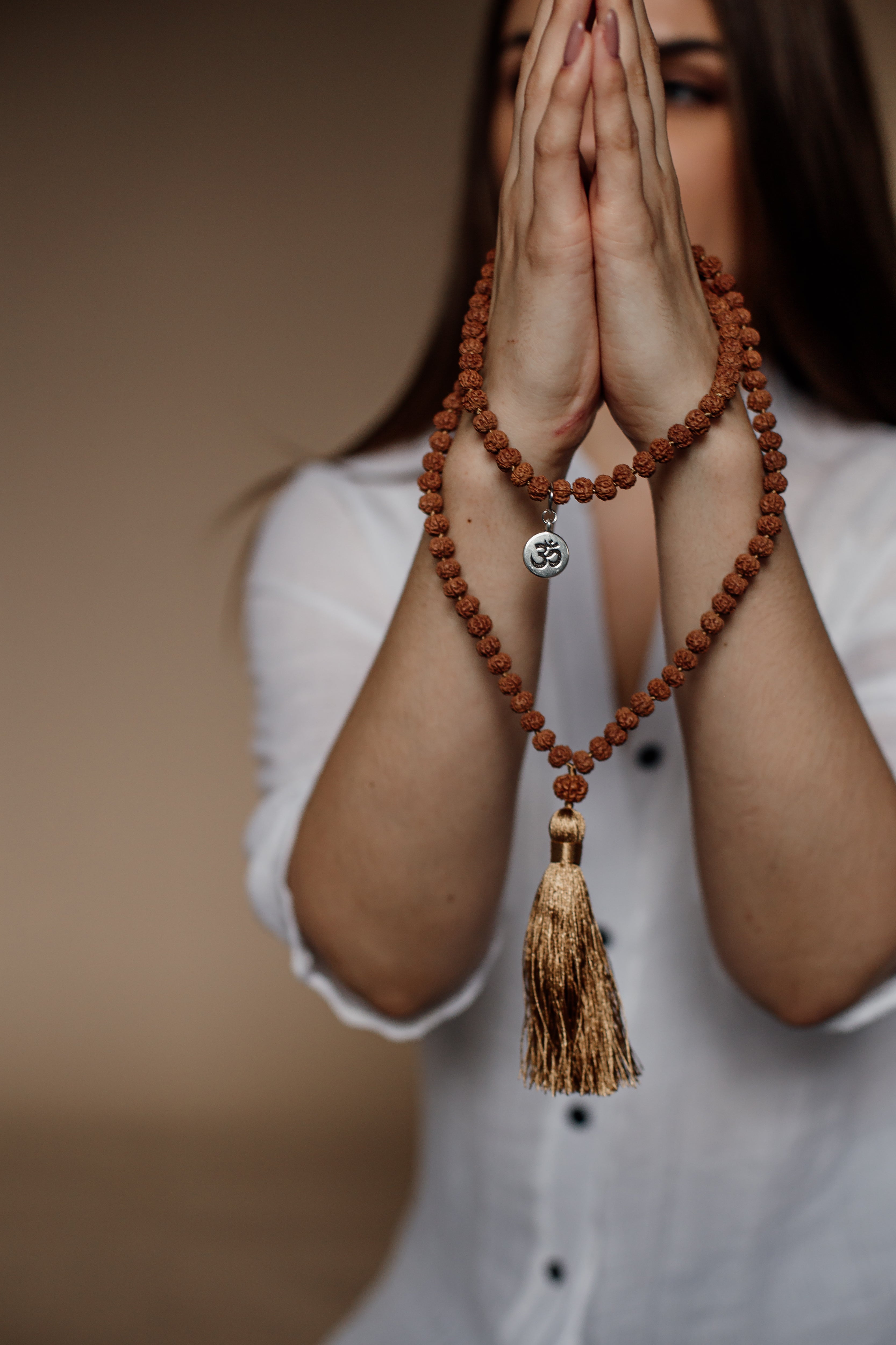 Kraftvolle Rudraksha Japa Mala Meditations-Halskette