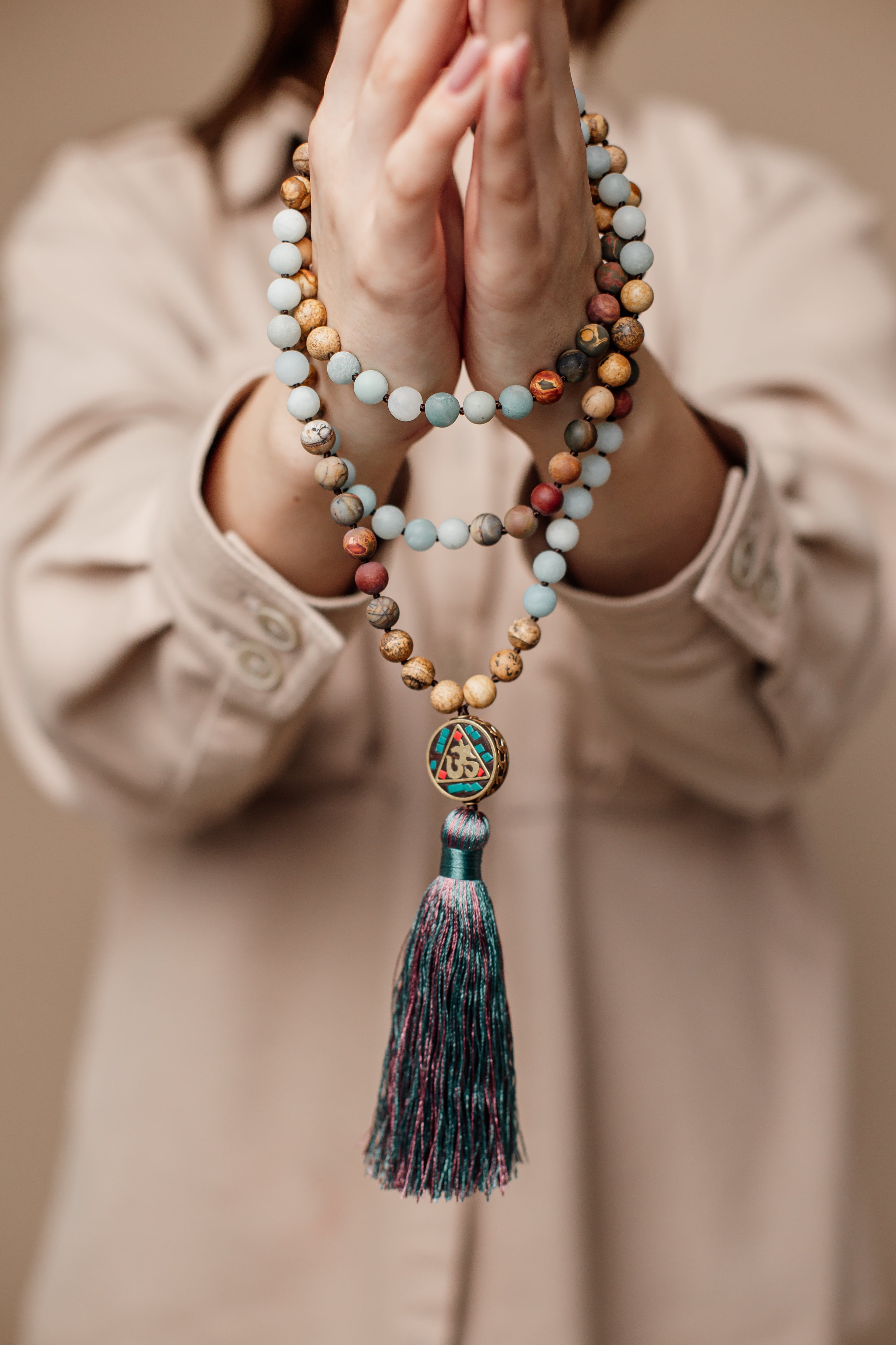 Aum Mala-Perlen-Gebetskette